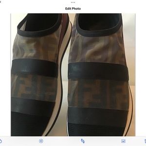 Fendi Zucca Mesh FF Logo Sneakers Trainers 38 7.5